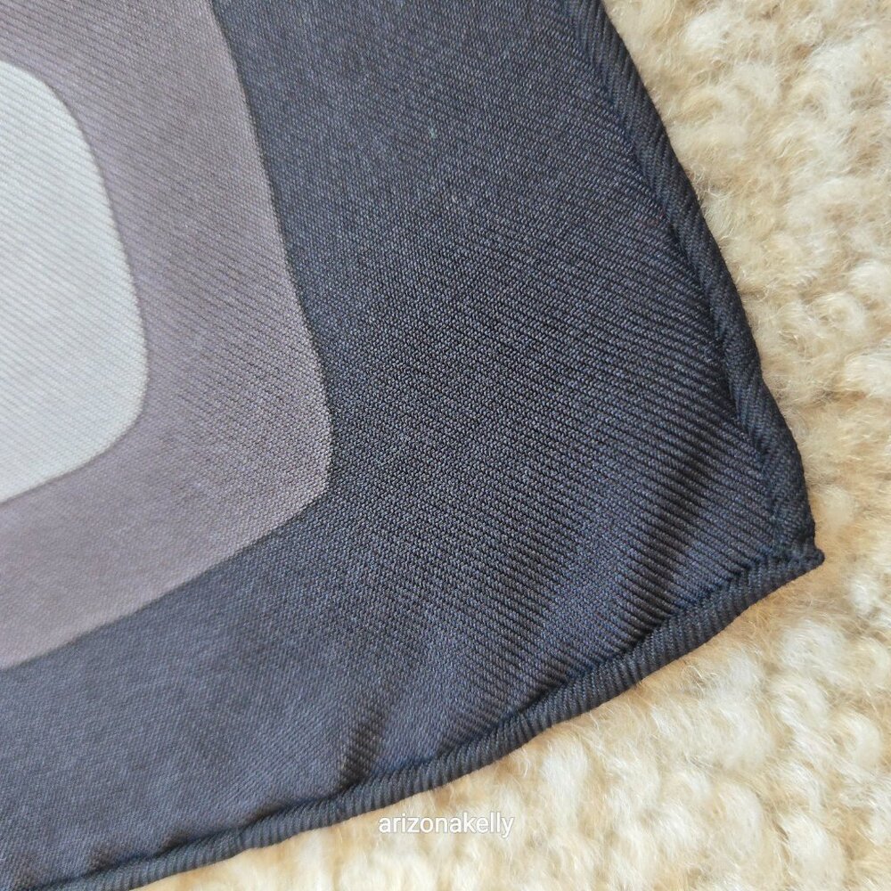 Salvatore Ferragamo Silk Scarf Hand-Rolled Hems Butterfly in Flower Garden - Picture 3 of 12